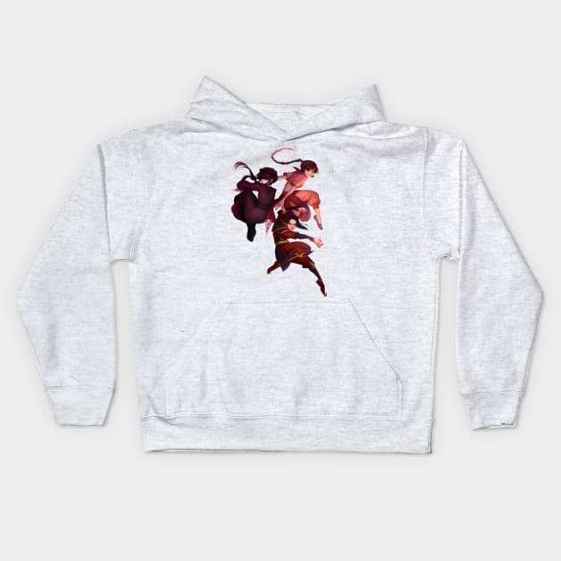 fire nation girls Kids Hoodie by fiireblanket